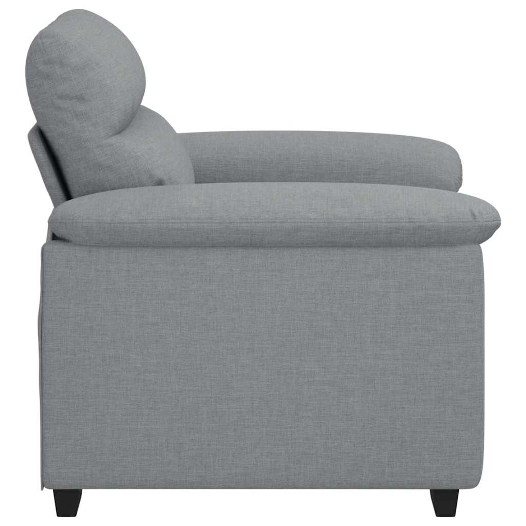 Poltrona Grigio Chiaro 60 cm in Tessuto - homemem39