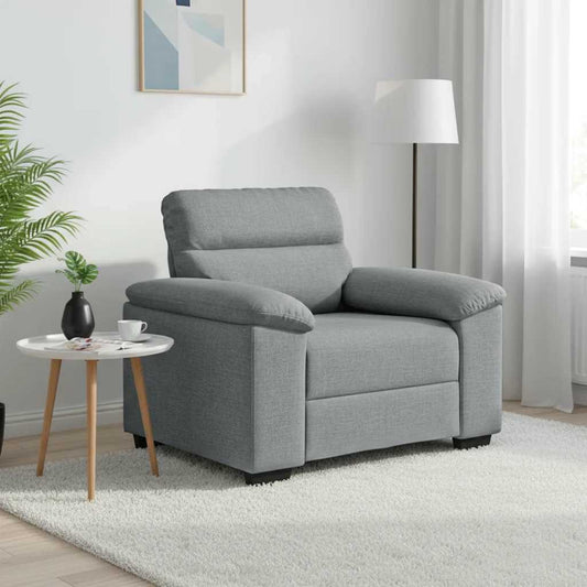 Poltrona Grigio Chiaro 100x81x84 cm in Tessuto | homemem39