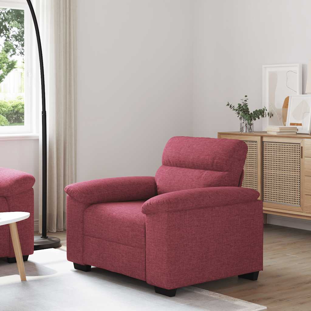 Poltrona Rosso Vino 100x81x84 cm in Tessuto | homemem39