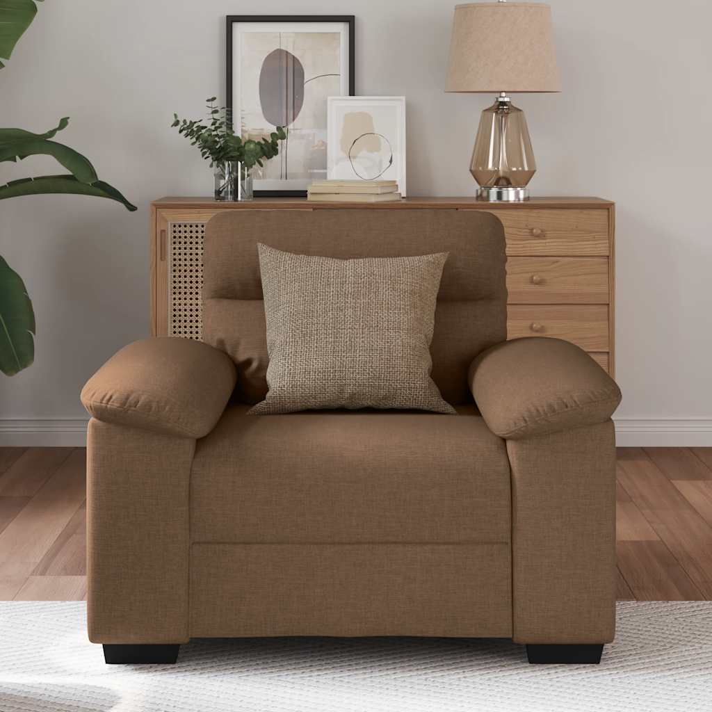 Poltrona Marrone 60 cm in Tessuto