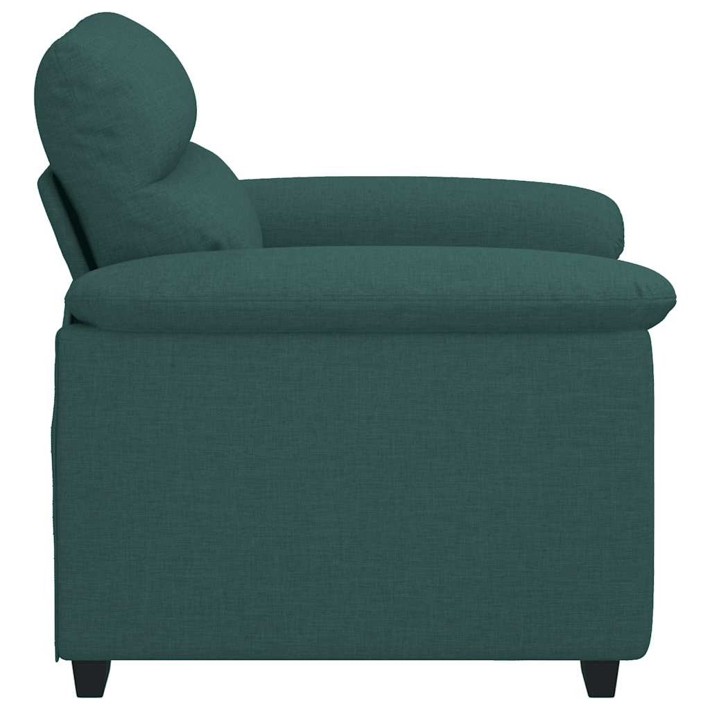 Poltrona Verde Scuro 60 cm in Tessuto - homemem39