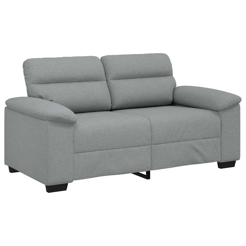 Divano a 2 Posti Grigio Chiaro 160x81x84 cm in Tessuto | homemem39