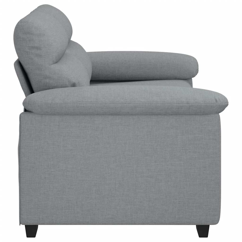 Divano a 2 Posti Grigio Chiaro 160x81x84 cm in Tessuto | homemem39