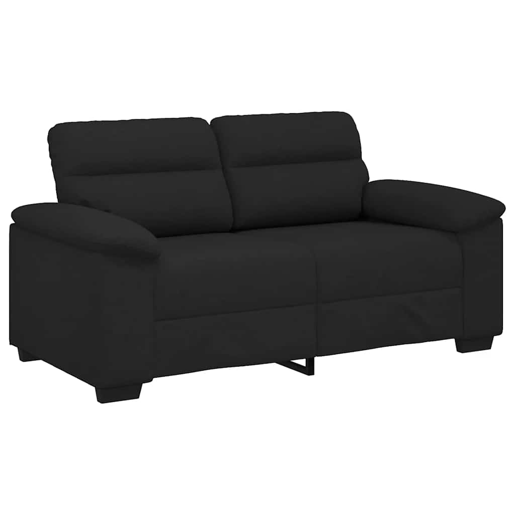 Divano a 2 Posti Nero 160x81x84 cm in Tessuto | homemem39