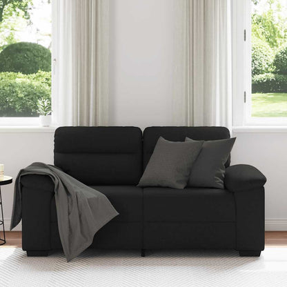 Divano a 2 Posti Nero 160x81x84 cm in Tessuto | homemem39