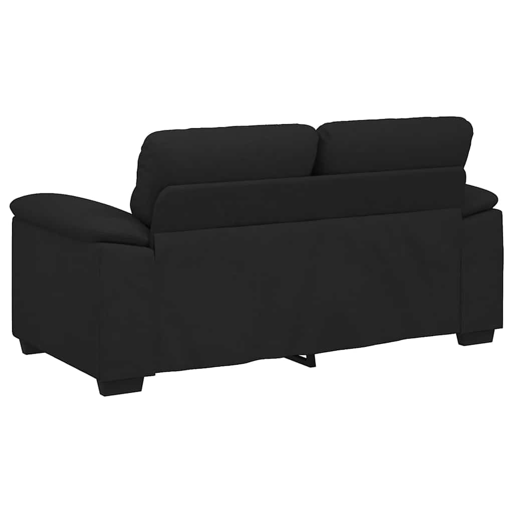 Divano a 2 Posti Nero 160x81x84 cm in Tessuto | homemem39