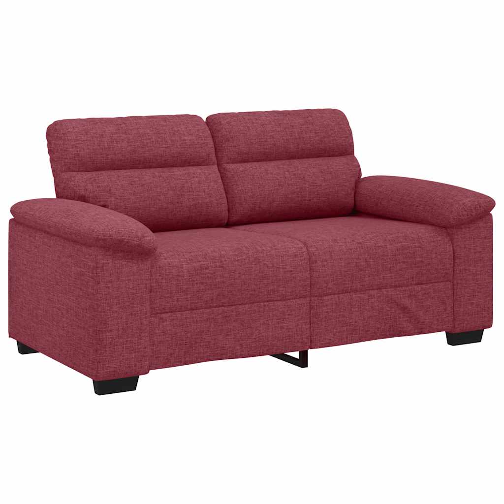 Divano a 2 Posti Rosso Vino 160x81x84 cm in Tessuto | homemem39
