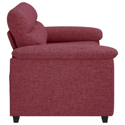Divano a 2 Posti Rosso Vino 160x81x84 cm in Tessuto