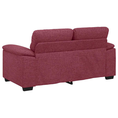 Divano a 2 Posti Rosso Vino 160x81x84 cm in Tessuto | homemem39