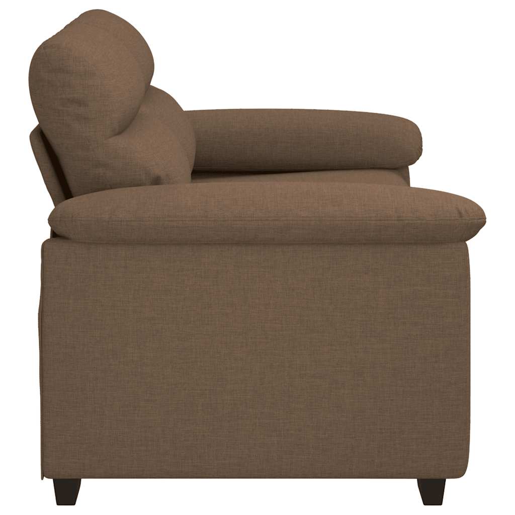 Divano a 2 Posti Marrone 160x81x84 cm in Tessuto | homemem39