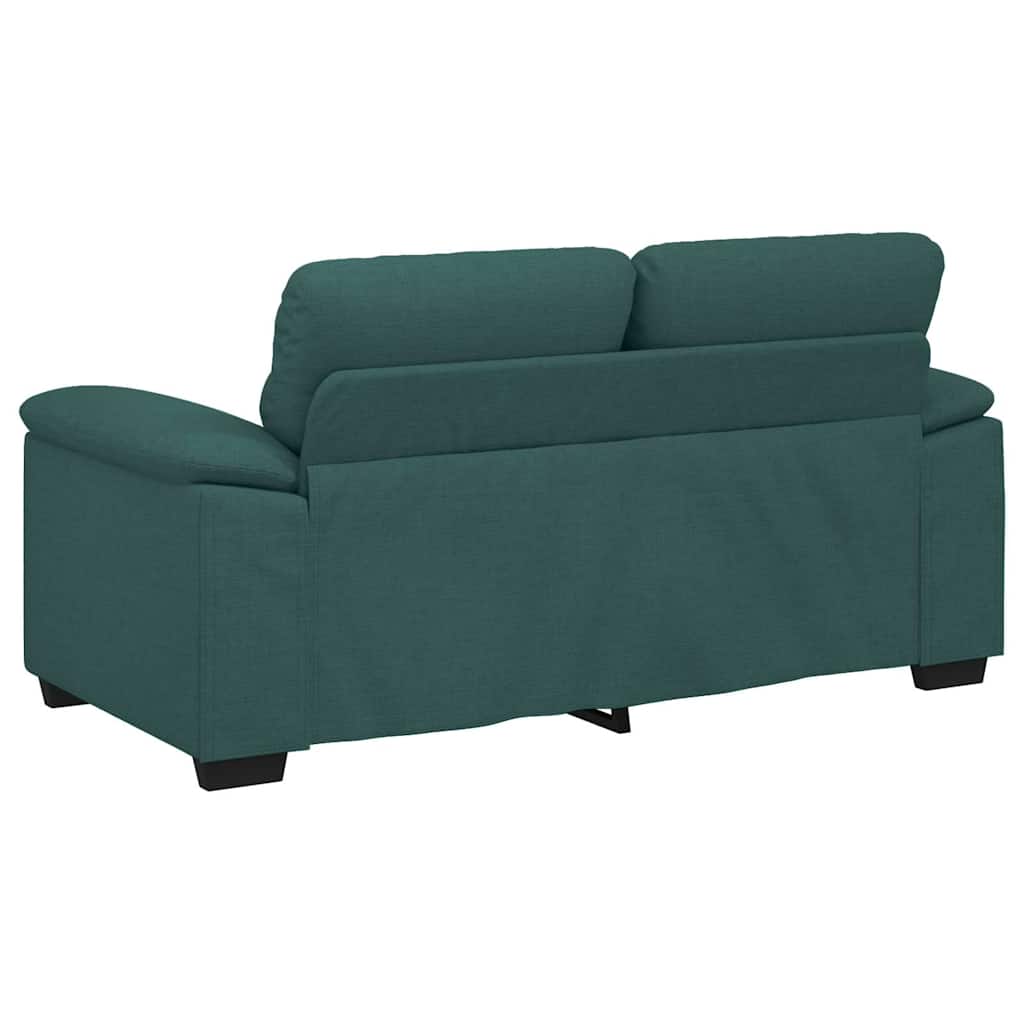 Divano a 2 Posti Verde Scuro 160x81x84 cm in Tessuto | homemem39