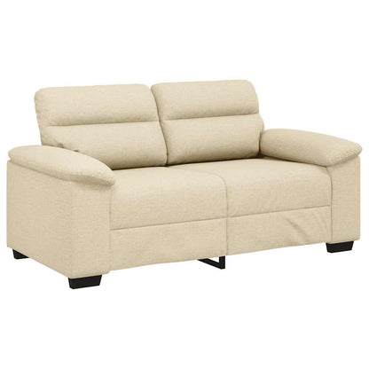 Divano a 2 Posti Crema 160x81x84 cm in Tessuto | homemem39