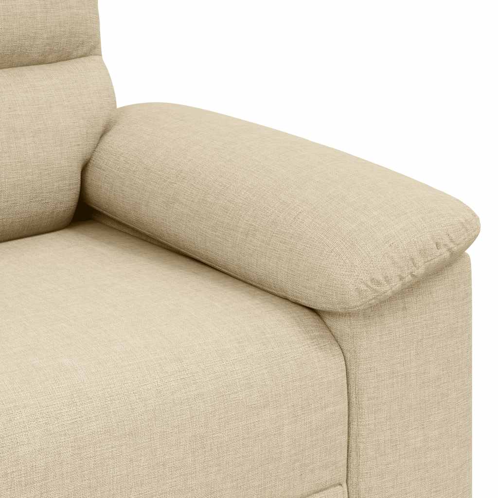 Divano a 2 Posti Crema 160x81x84 cm in Tessuto | homemem39