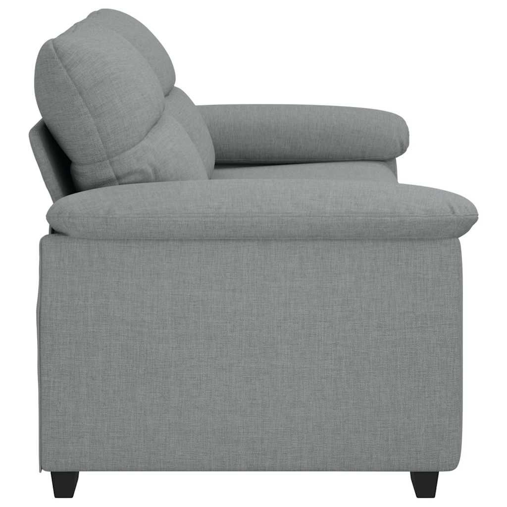 Divano a 2 Posti Grigio Chiaro 180x81x84 cm in Tessuto