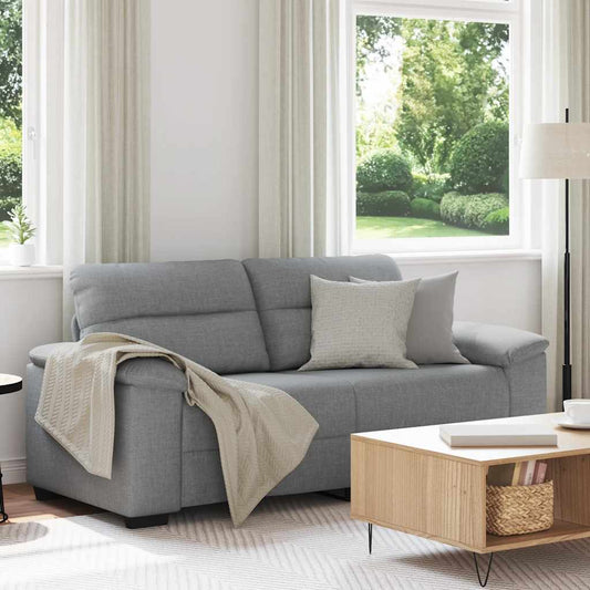 Divano a 2 Posti Grigio Chiaro 180x81x84 cm in Tessuto