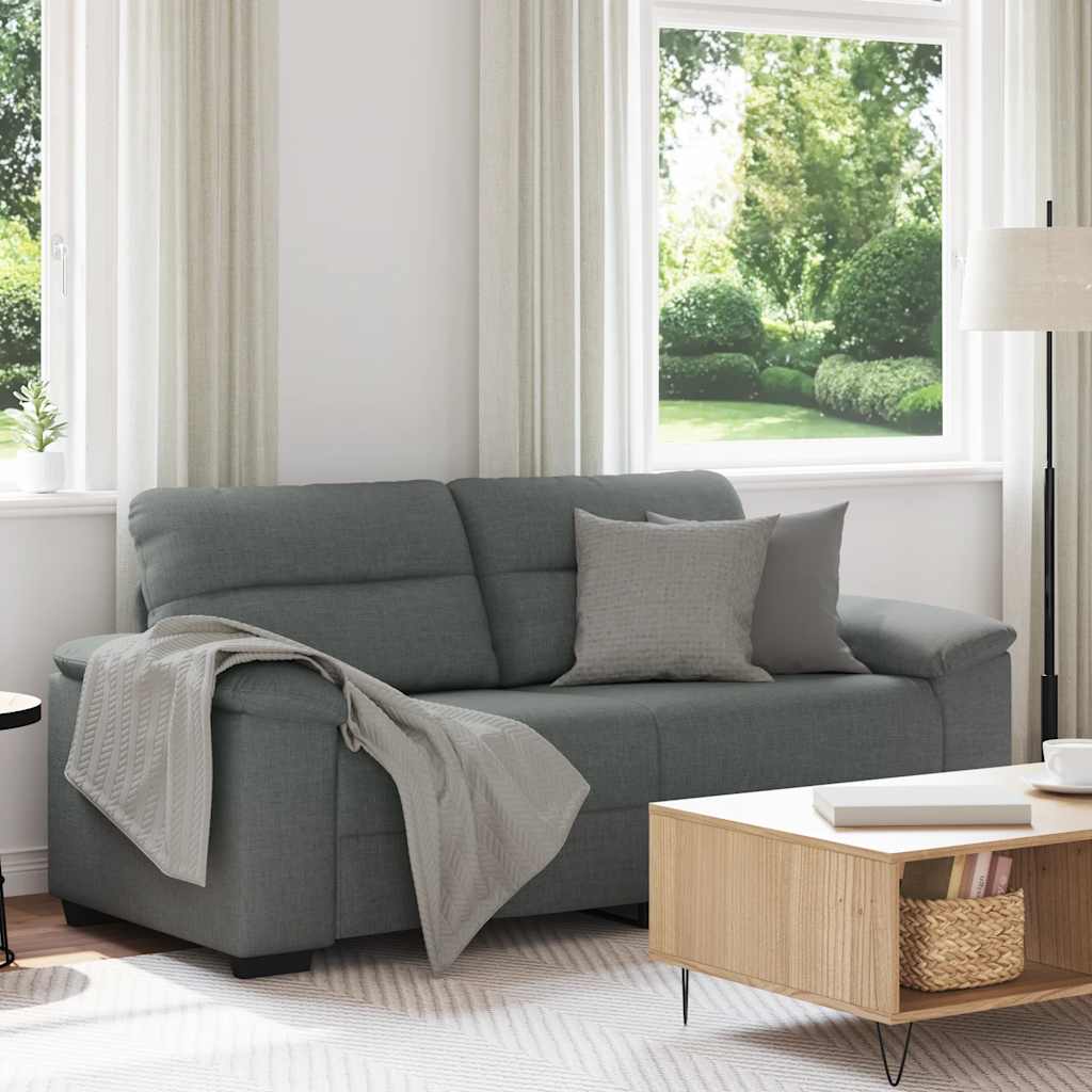 Divano a 2 Posti Grigio Scuro 180x81x84 cm in Tessuto | homemem39