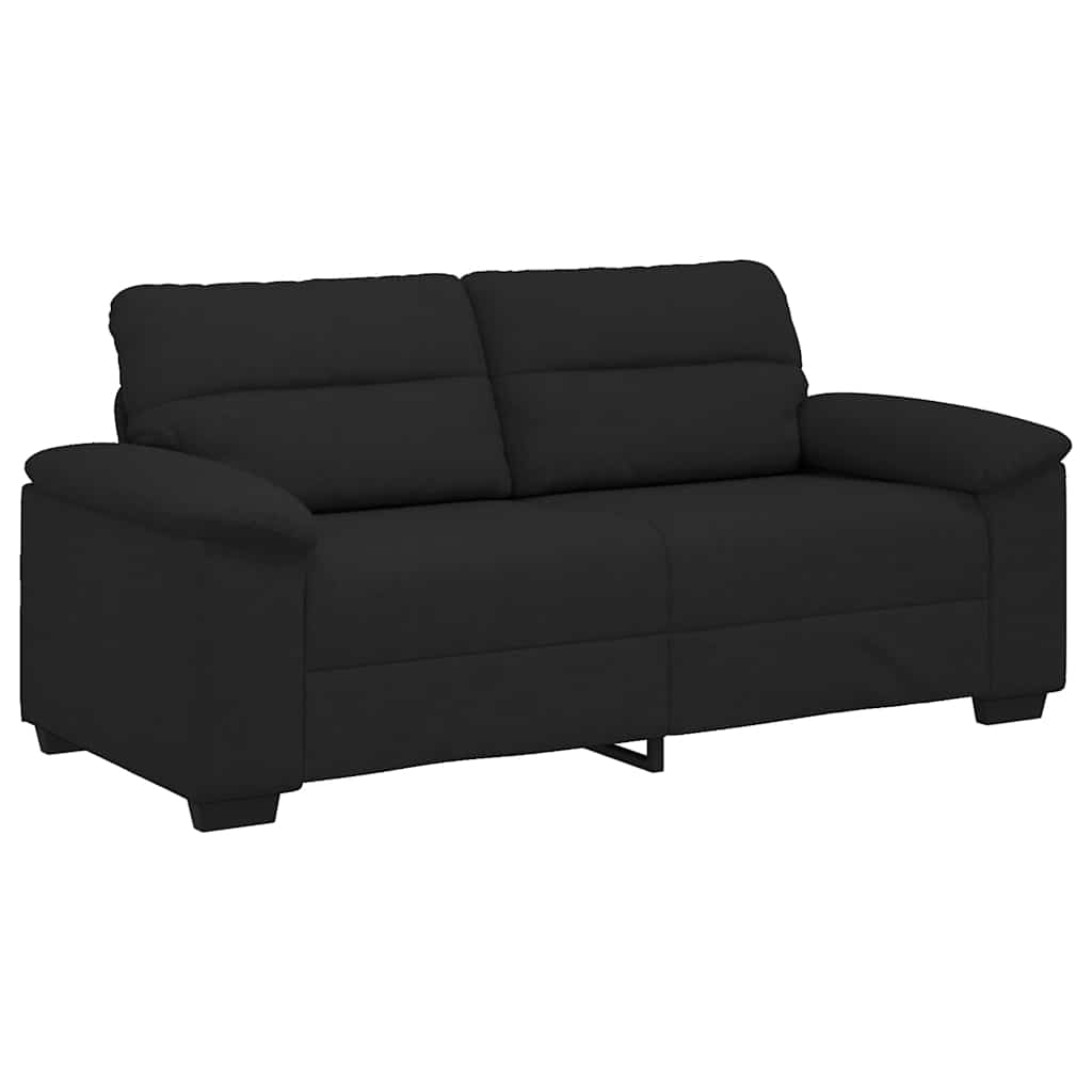 Divano a 2 Posti Nero 180x81x84 cm in Tessuto | homemem39