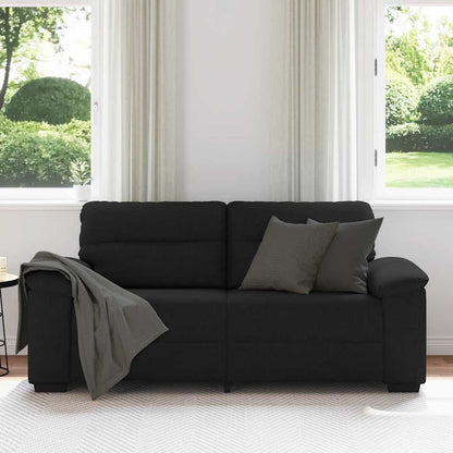 Divano a 2 Posti Nero 180x81x84 cm in Tessuto | homemem39