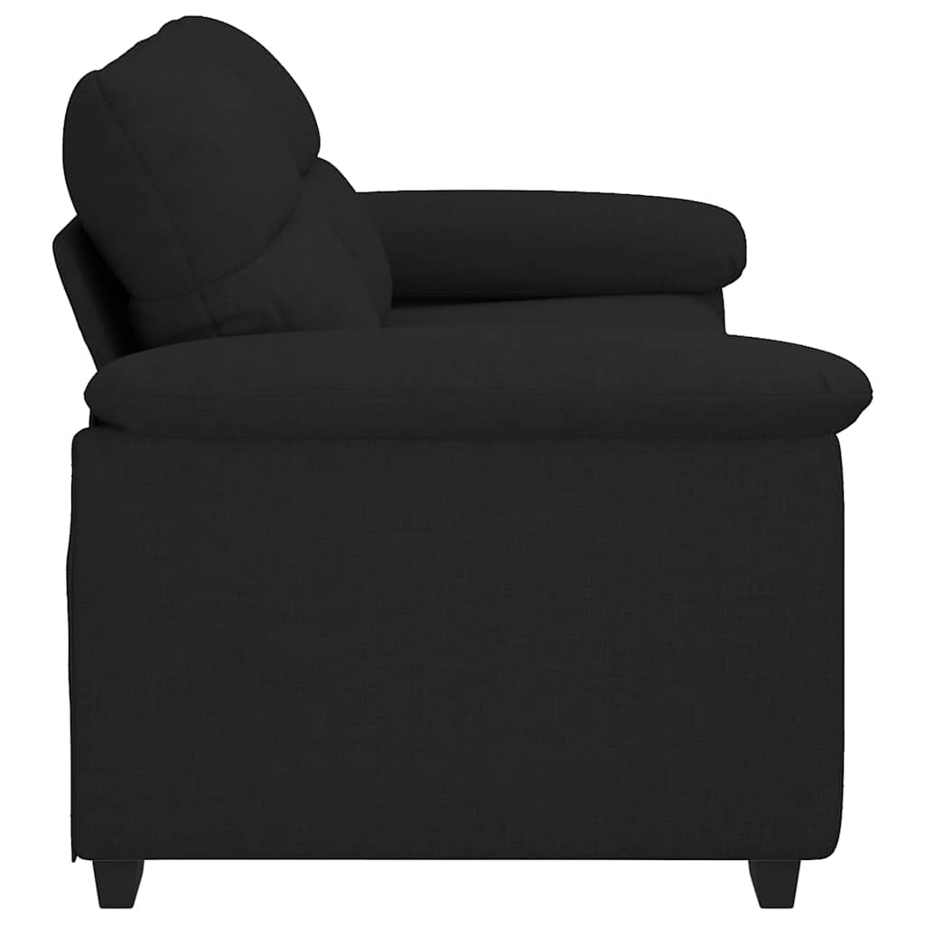 Divano a 2 Posti Nero 180x81x84 cm in Tessuto | homemem39