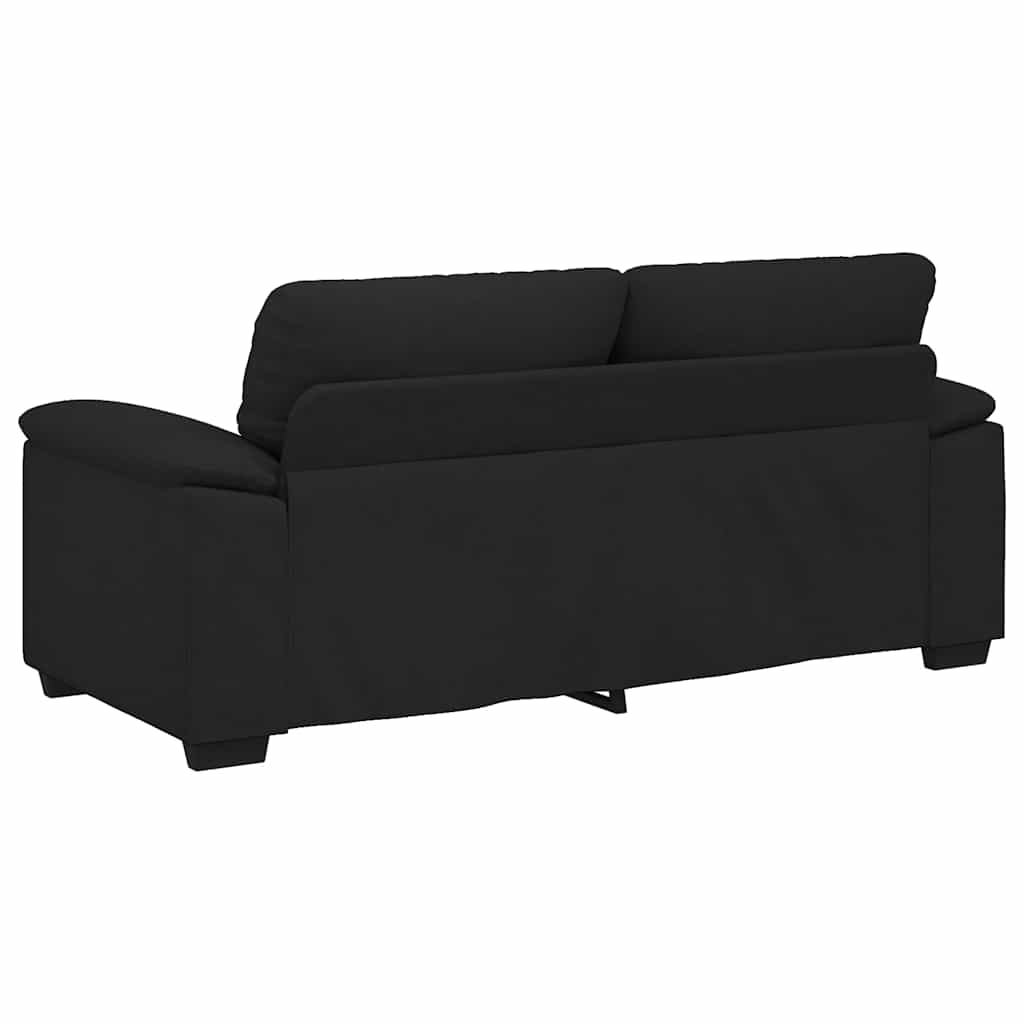 Divano a 2 Posti Nero 180x81x84 cm in Tessuto | homemem39