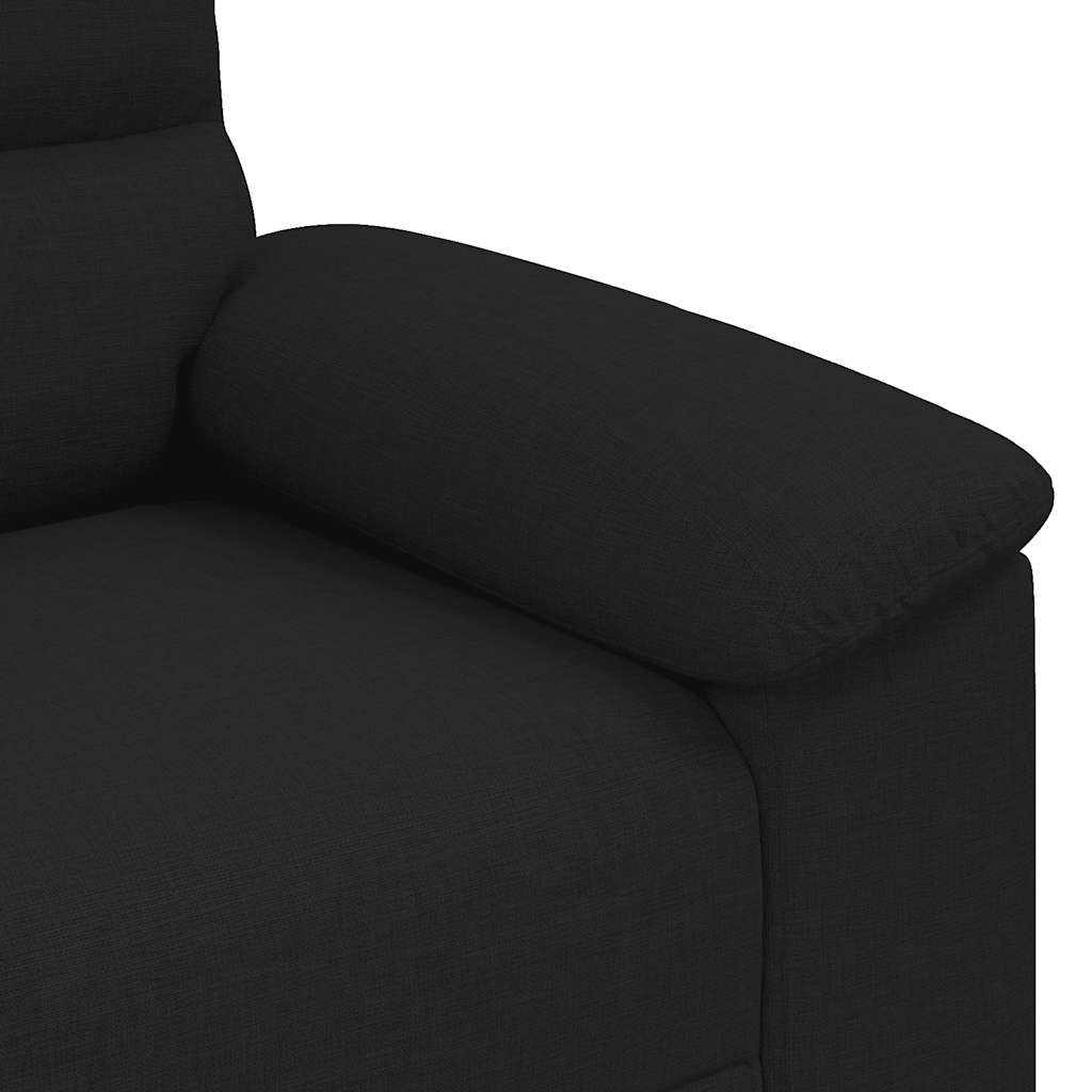 Divano a 2 Posti Nero 180x81x84 cm in Tessuto | homemem39