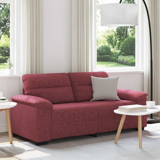Divano a 2 Posti Rosso Vino 180x81x84 cm in Tessuto | homemem39
