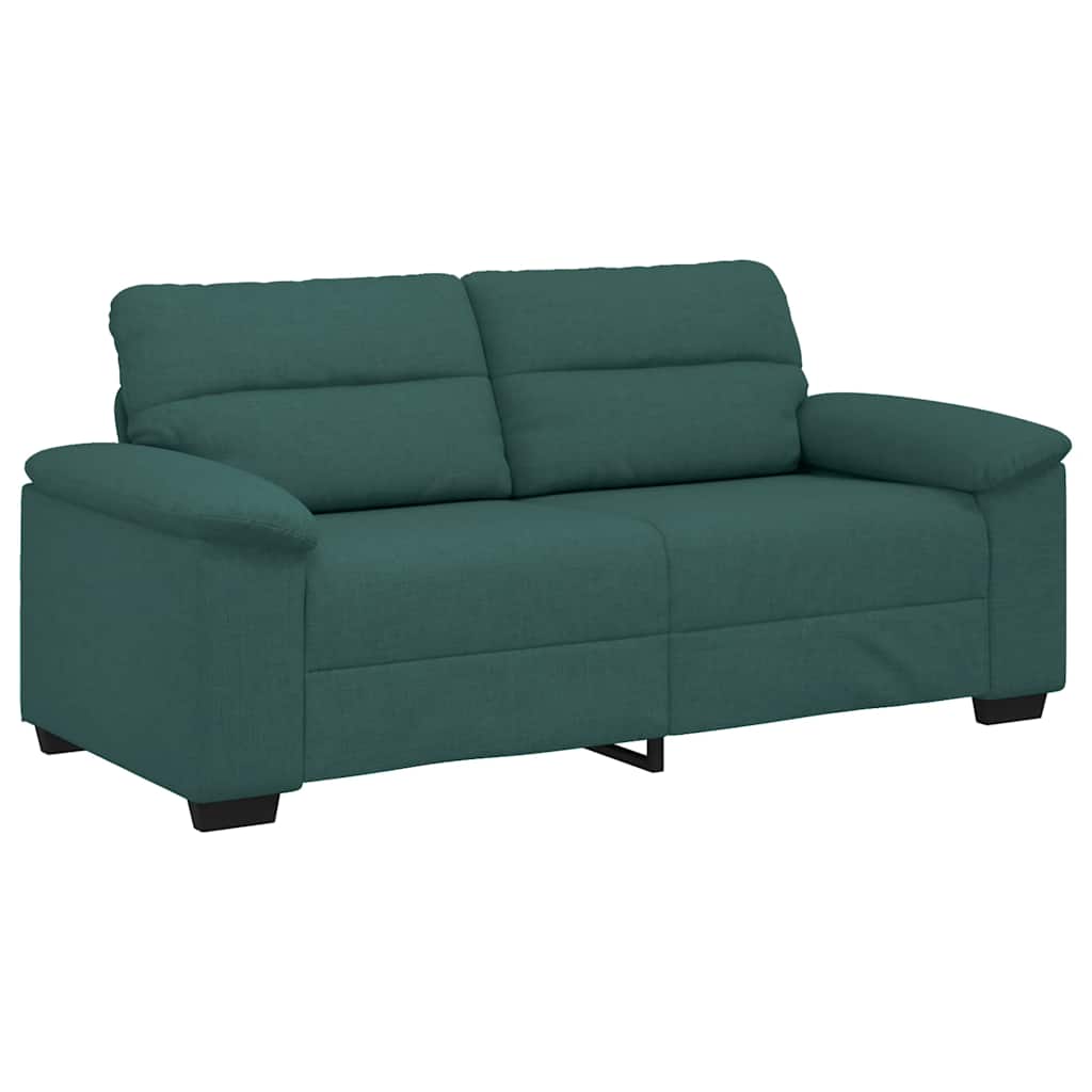 Divano a 2 Posti Verde Scuro 180x81x84 cm in Tessuto | homemem39