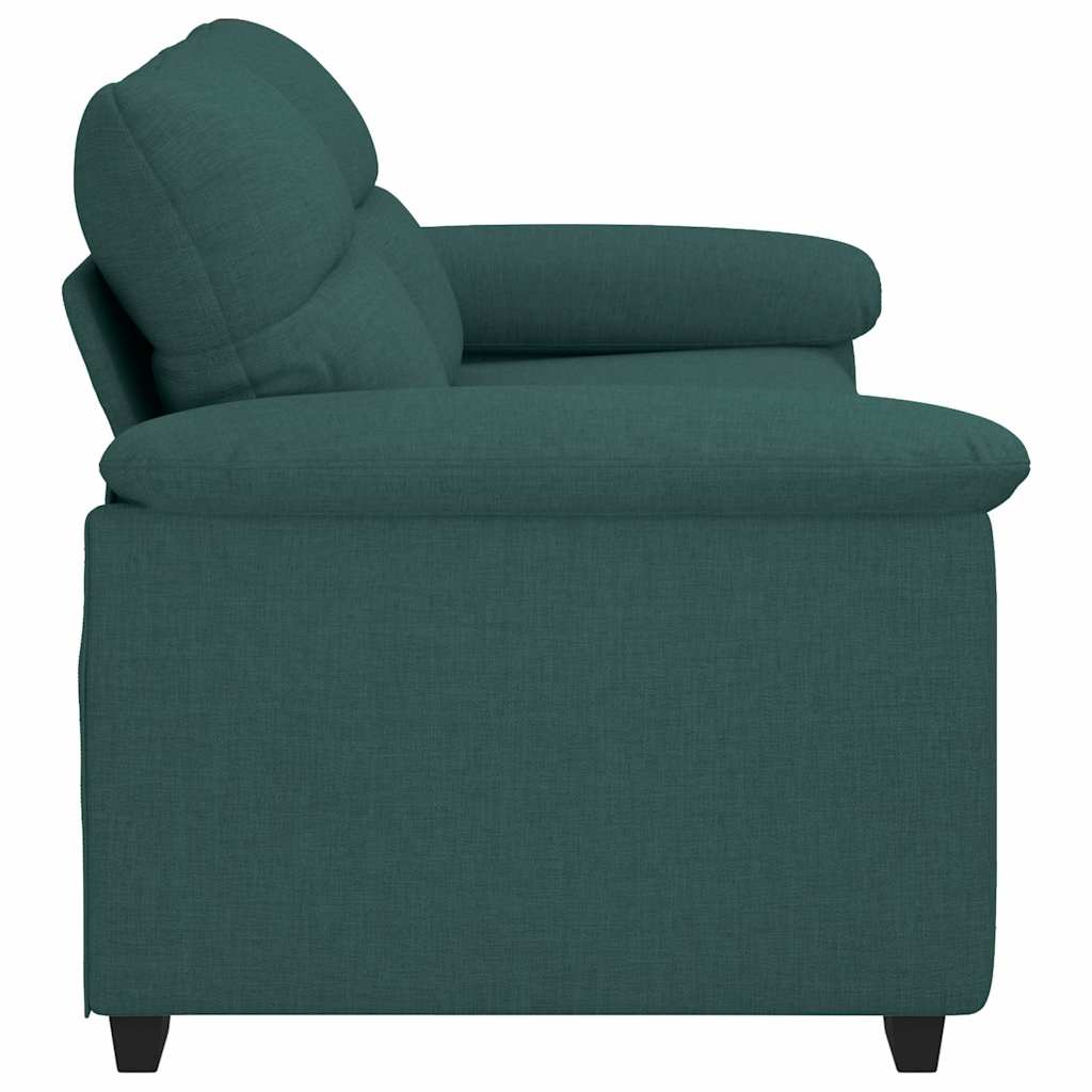 Divano a 2 Posti Verde Scuro 180x81x84 cm in Tessuto | homemem39