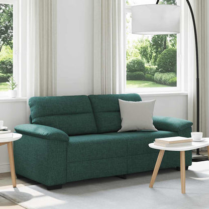Divano a 2 Posti Verde Scuro 180x81x84 cm in Tessuto