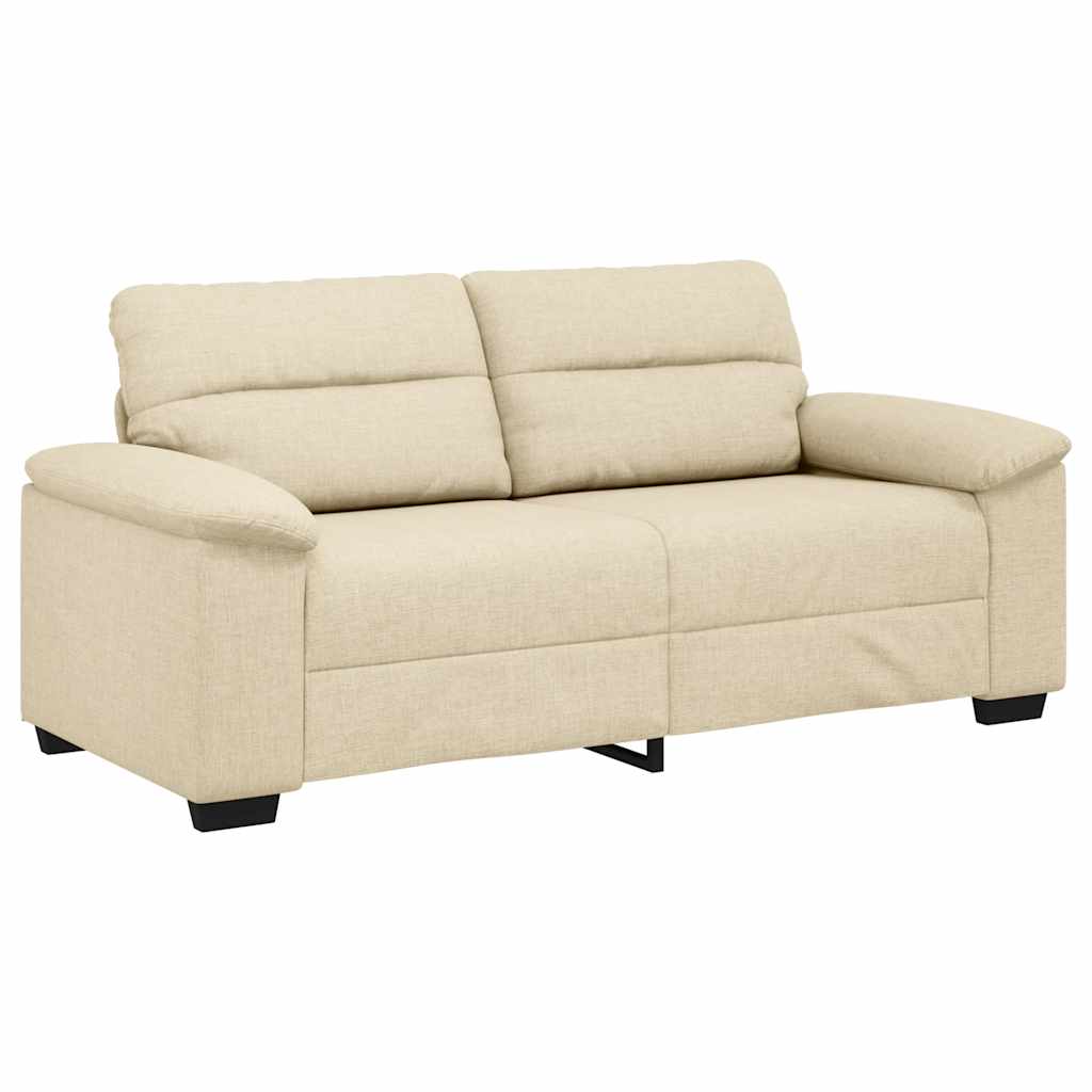 Divano a 2 Posti Crema 180x81x84 cm in Tessuto | homemem39