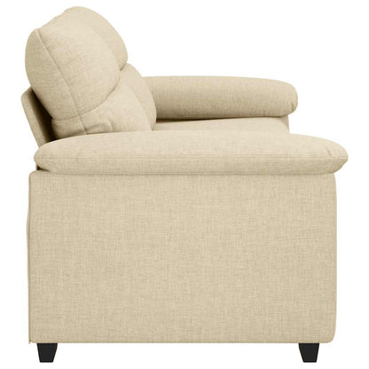 Divano a 2 Posti Crema 180x81x84 cm in Tessuto | homemem39