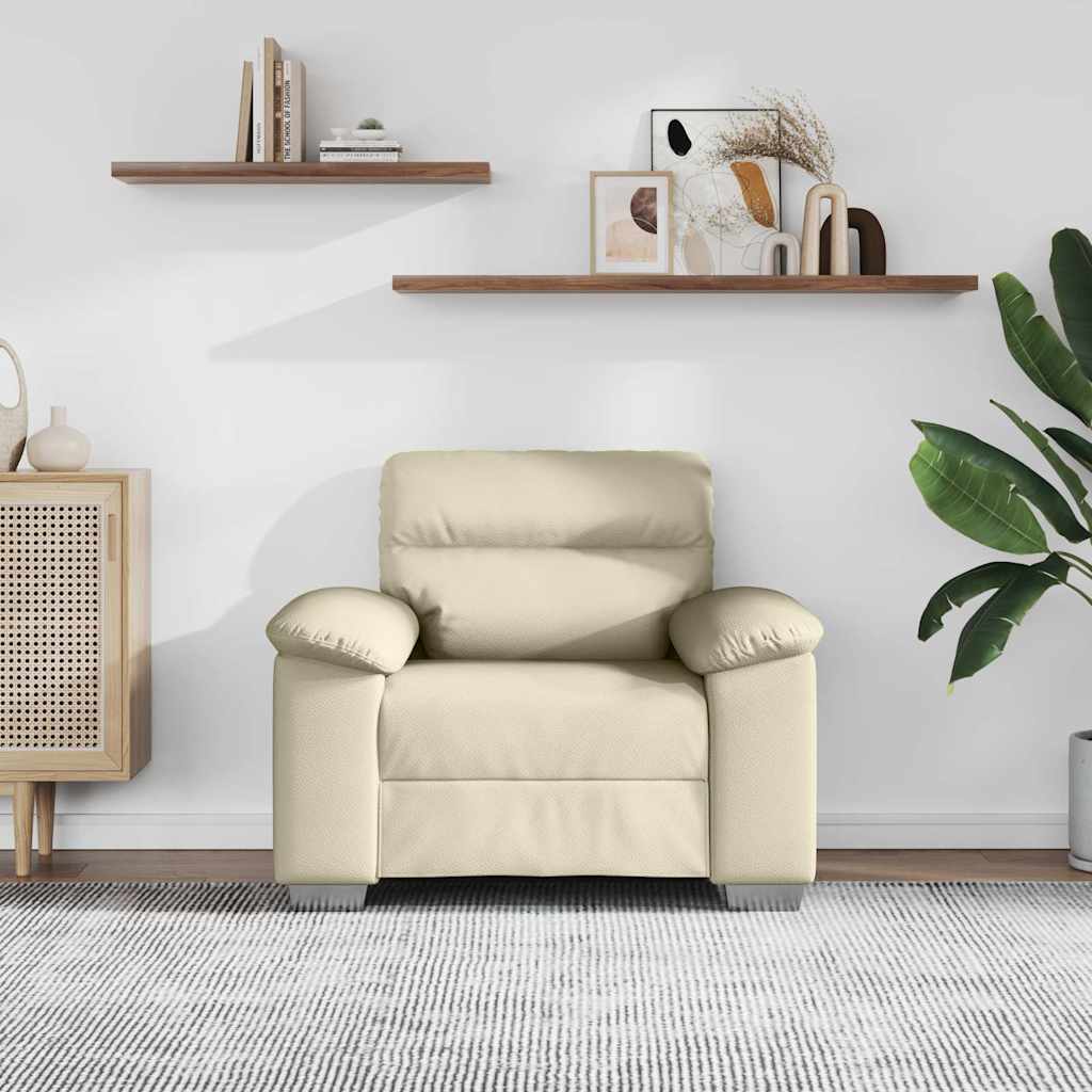 Poltrona Crema 100x81x84 cm in Similpelle