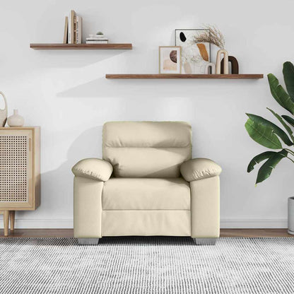 Poltrona Crema 100x81x84 cm in Similpelle