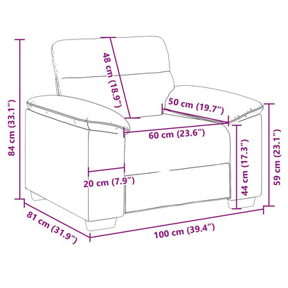 Poltrona Crema 100x81x84 cm in Similpelle