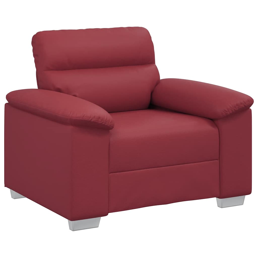 Poltrona Rosso Vino 100x81x84 cm in Similpelle | homemem39