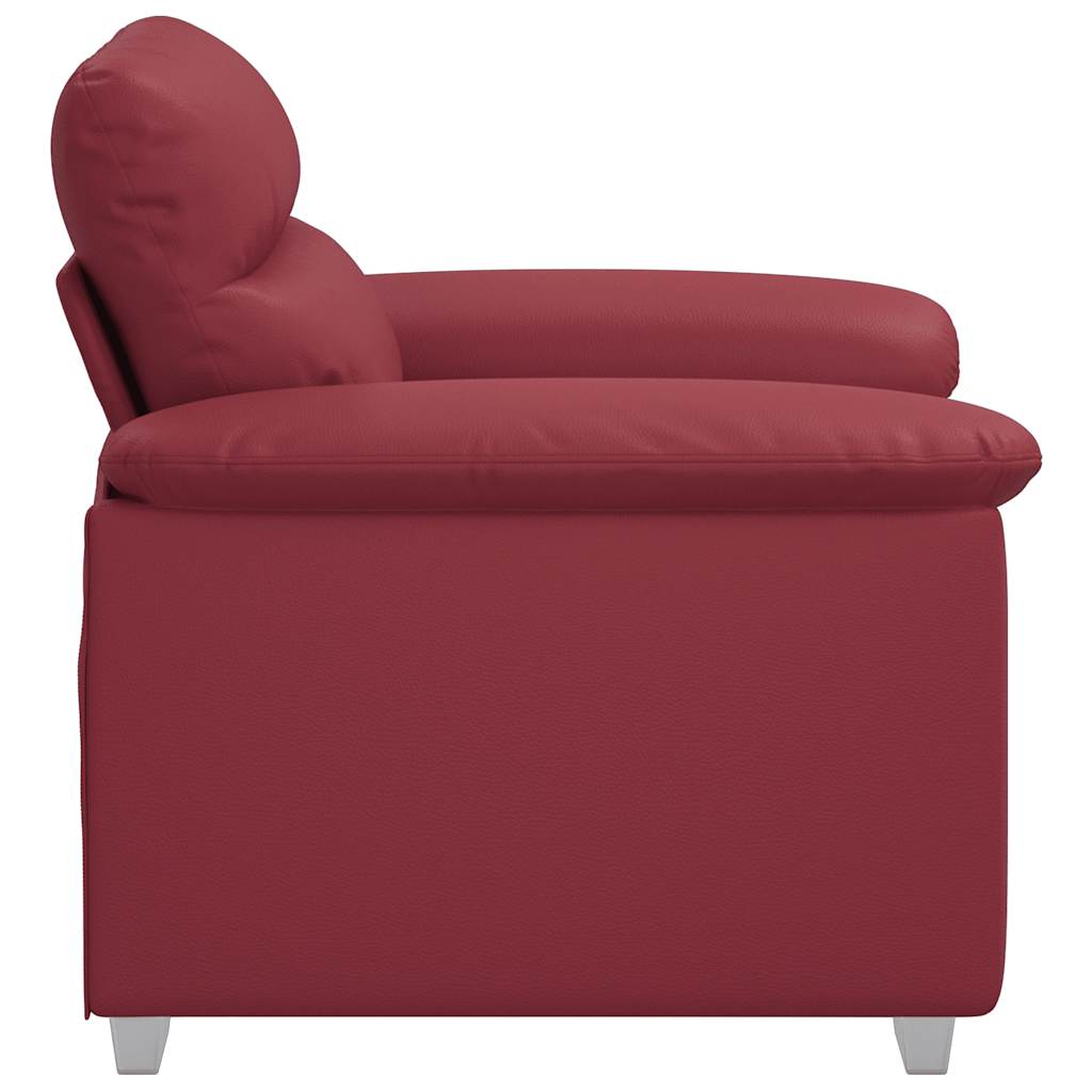 Poltrona Rosso Vino 60 cm in Similpelle - homemem39