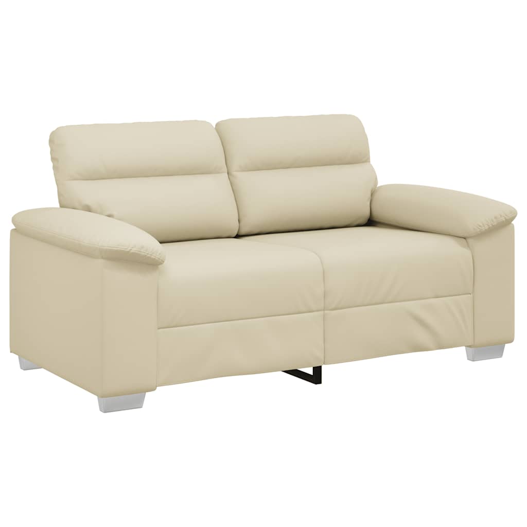 Divano a 2 posti Crema 160x81x84 cm in Similpelle | homemem39