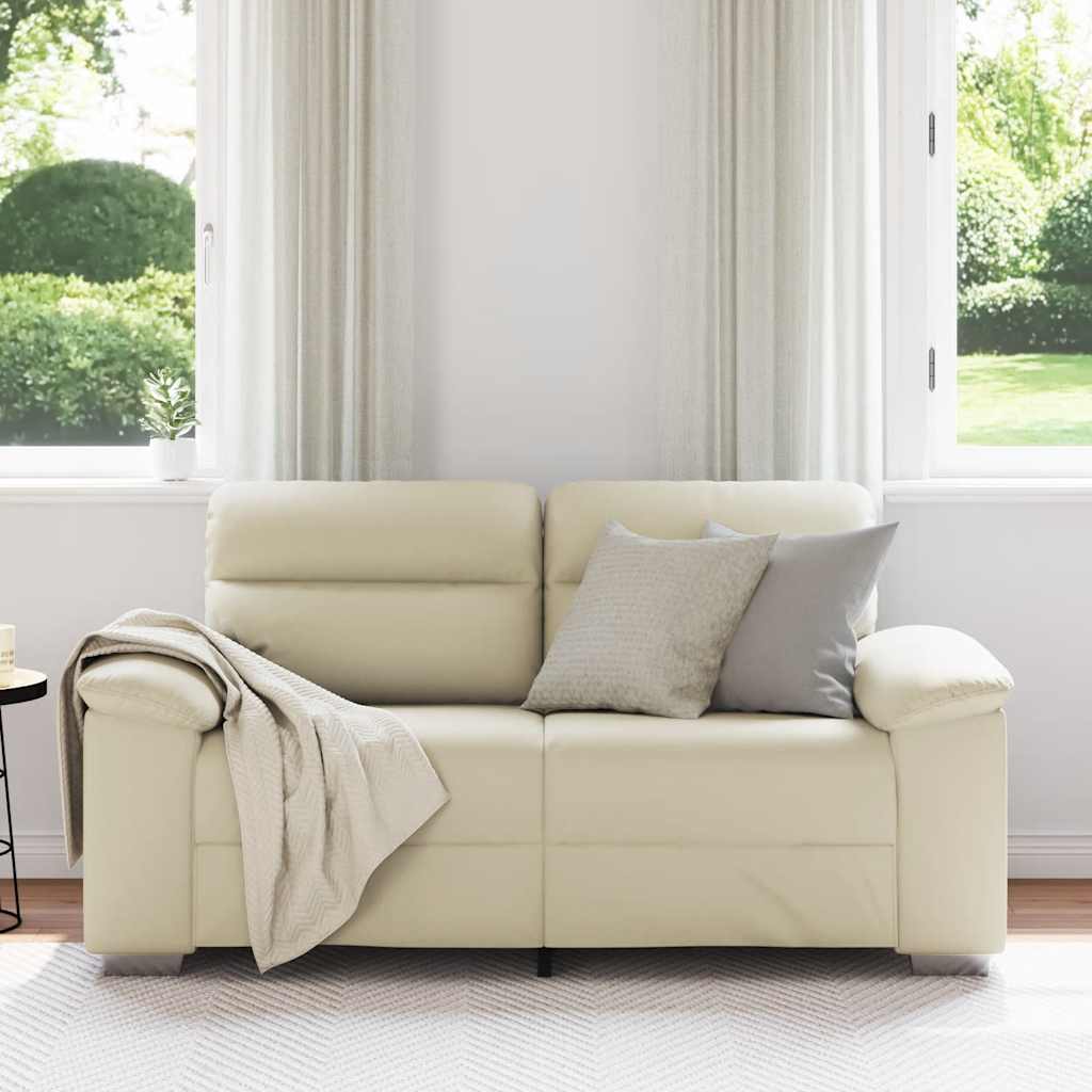 Divano a 2 posti Crema 160x81x84 cm in Similpelle | homemem39