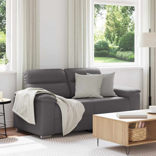 Divano a 2 posti Grigio 160x81x84 cm in Similpelle | homemem39