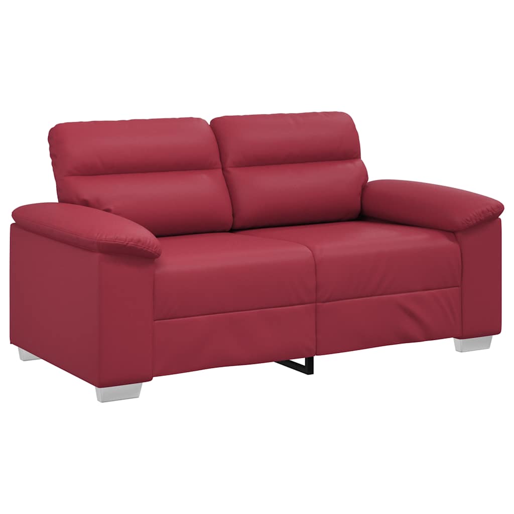 Divano a 2 posti Rosso Vino 160x81x84 cm in Similpelle | homemem39