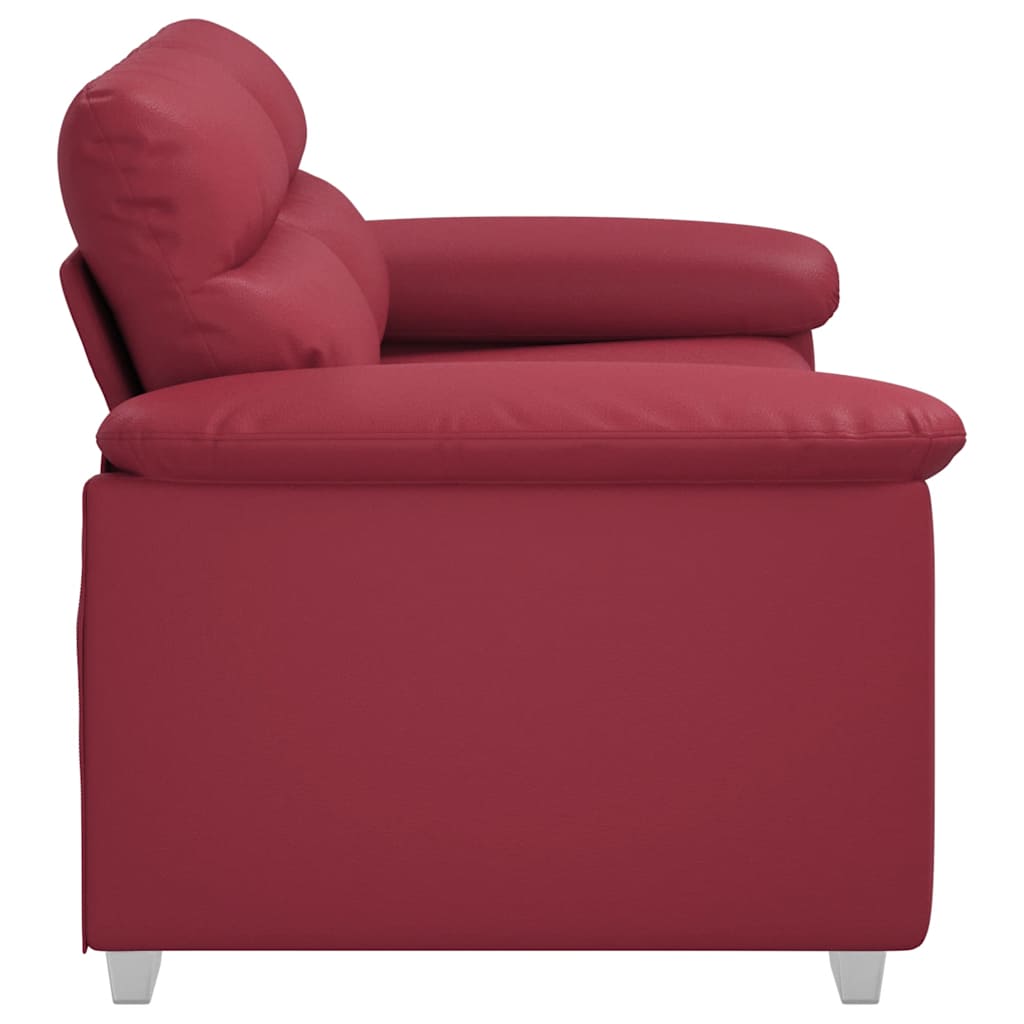 Divano a 2 posti Rosso Vino 160x81x84 cm in Similpelle | homemem39