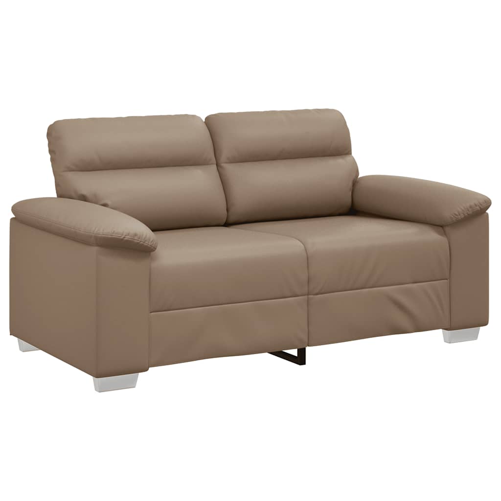 Divano a 2 posti Cappuccino 160x81x84 cm in similpelle | homemem39