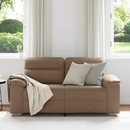 Divano a 2 posti Cappuccino 160x81x84 cm in similpelle | homemem39