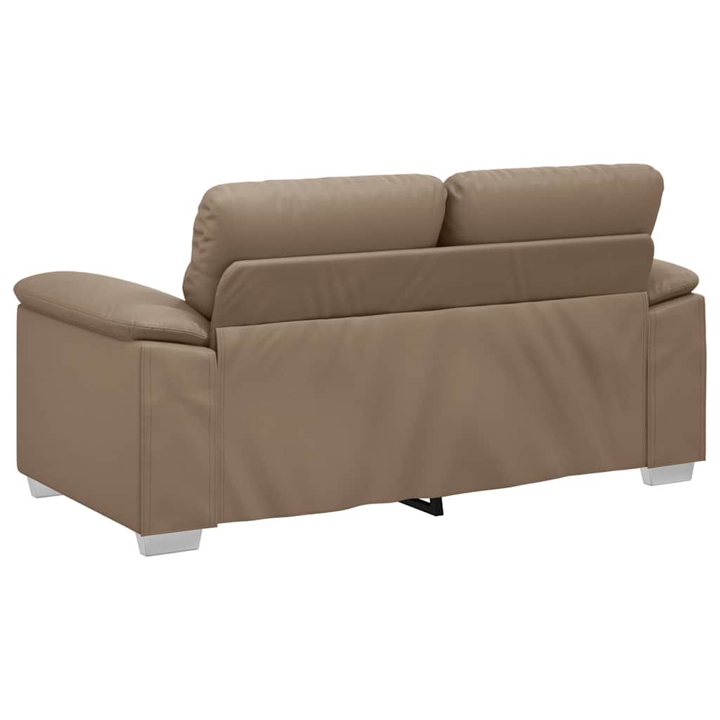 Divano a 2 posti Cappuccino 160x81x84 cm in similpelle | homemem39