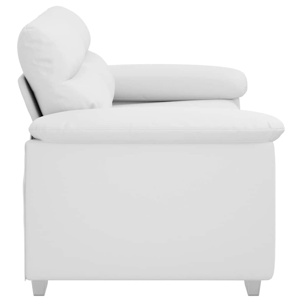 Divano a 2 posti Bianco in Similpelle 160x81x84 cm | homemem39
