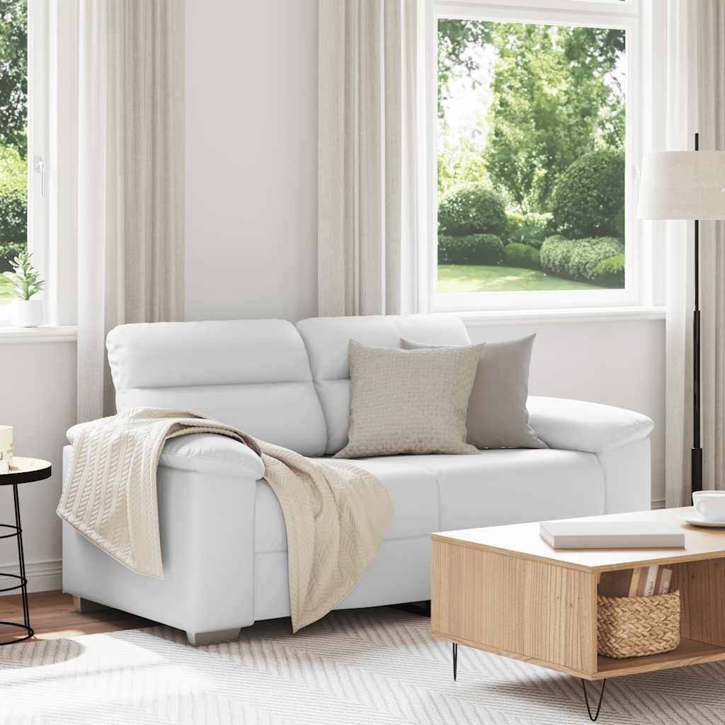 Divano a 2 posti Bianco in Similpelle 160x81x84 cm | homemem39