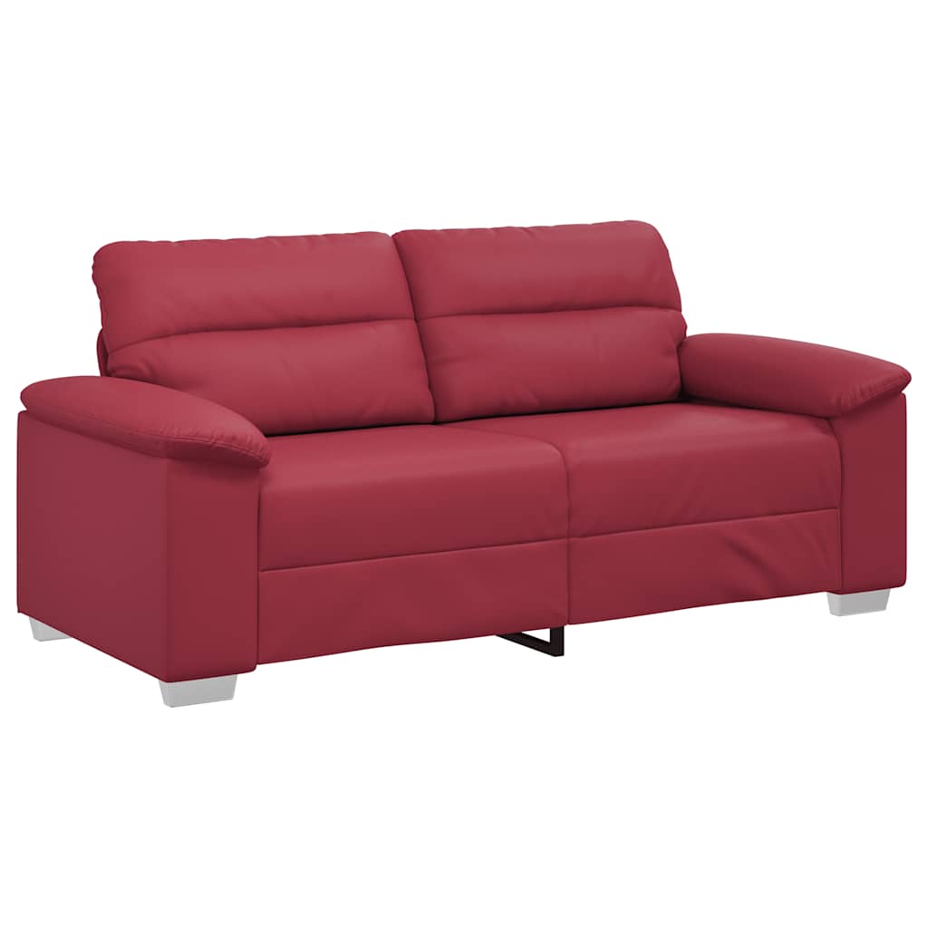 Divano a 2 posti Rosso Vino 180x81x84 cm in Similpelle | homemem39