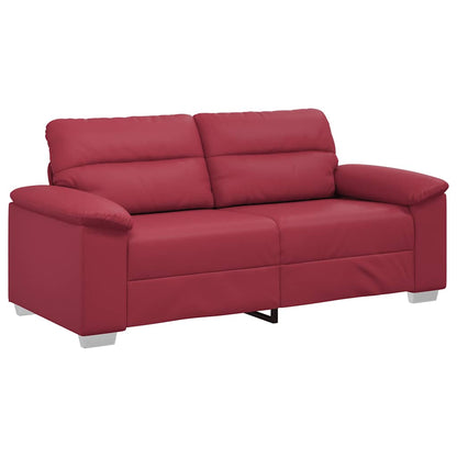 Divano a 2 posti Rosso Vino 180x81x84 cm in Similpelle | homemem39