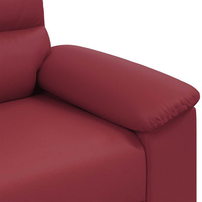 Divano a 2 posti Rosso Vino 180x81x84 cm in Similpelle | homemem39