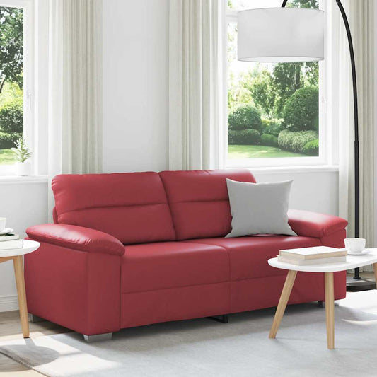 Divano a 2 posti Rosso Vino 180x81x84 cm in Similpelle | homemem39